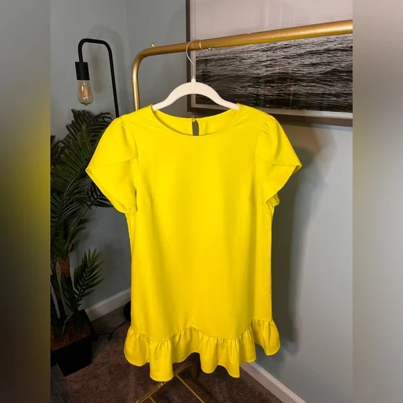 SHEIN | Dresses | Yellow Loosefit Ruffled Mini Dress | Poshmark